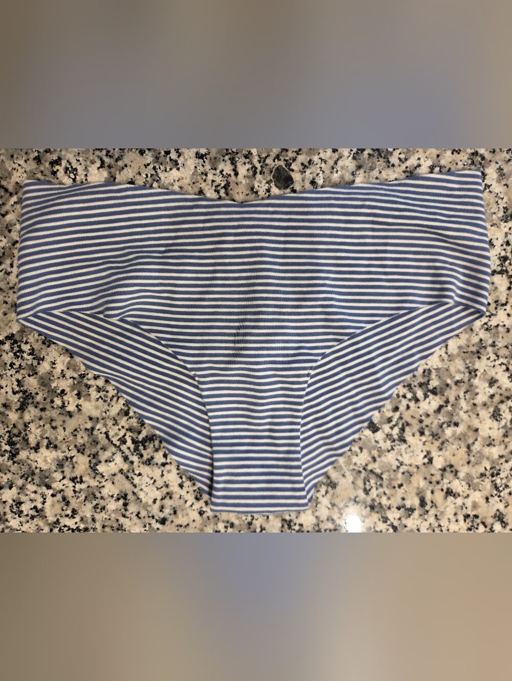 aerie Blue and White Striped Cheeky Panty